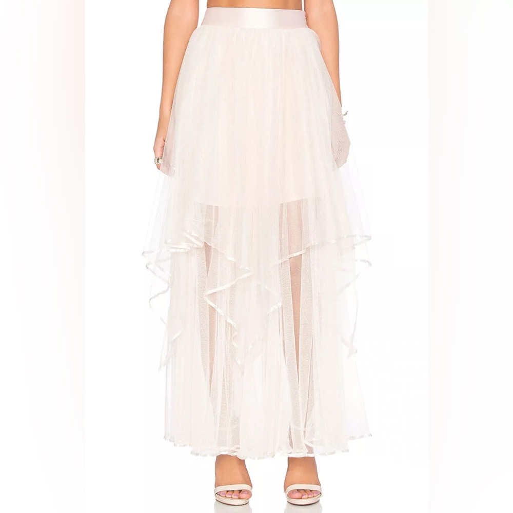 Free People ‘Keep Me’ Tulle Maxi Skirt in Shell - Picture 1 of 13